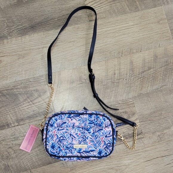 NWT Simply Southern Crossbody Leaf Blue Purse - Picture 6 of 6